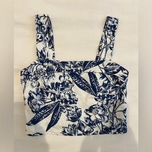 Abercrombie & Fitch Blue Floral Top